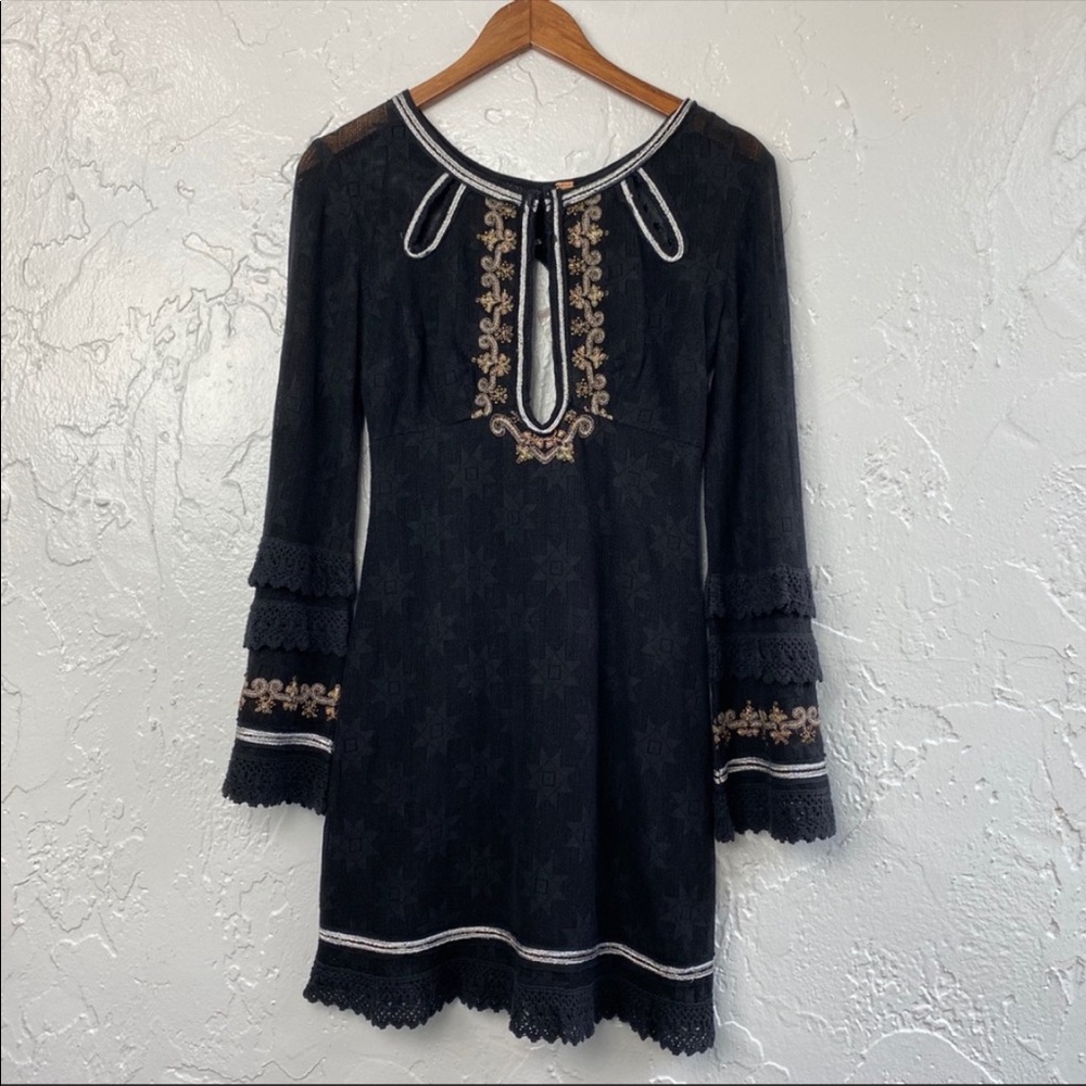 Free People Stars Print Lace Dress